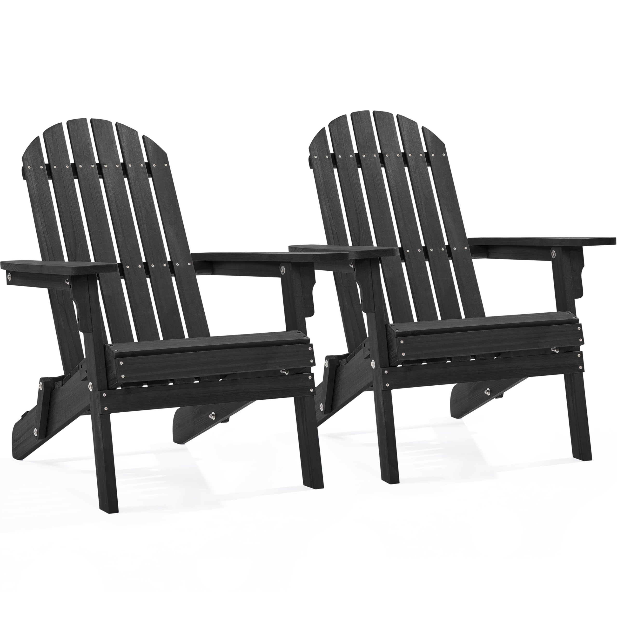 Amazon.com: Yaheetech Folding Adirondack Chair Set of 2 Outdoor